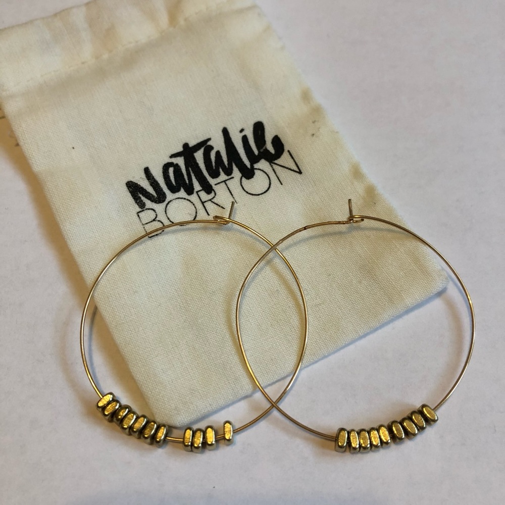 Natalie Borton gold hoop earrings